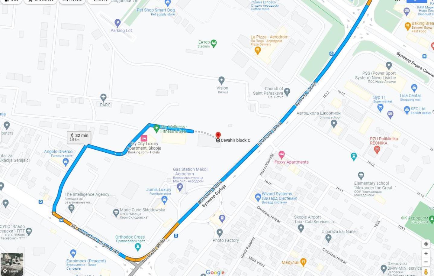 19Th & 18Th Floor Secure Apartments With Pool & Fitness & Parking Included In Price Скопье Экстерьер фото